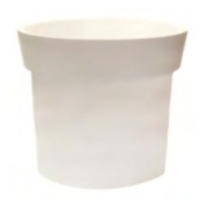 Maceta Resina Alpha ø 100x100 Blanco