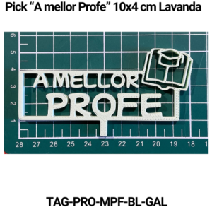 Paquete 5 picks "A mellor profe" 10x4 Verde Menta