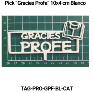 Paquete 5 picks "Gracies Profe" 10x4 Vainilla