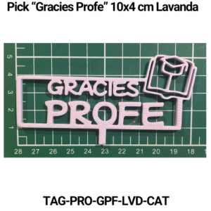 Paquete 5 picks "Gracies Profe" 10x4 Lavanda