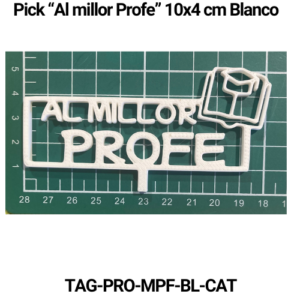 Paquete 5 picks "Al millor profe" 10x4 Vainilla