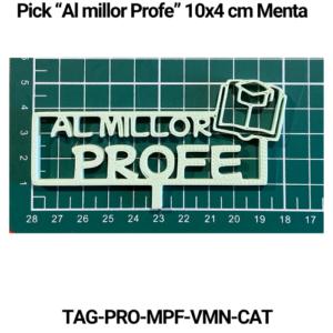 Paquete 5 picks "Al millor profe" 10x4 Verde Menta