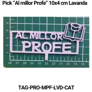 Paquete 5 picks "Al millor profe" 10x4 Lavanda