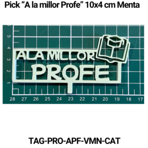 Paquete 5 picks "A la mejor profe" 10x4 (Bilingüe)