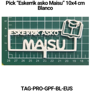 Paquete 5 picks "Eskerrik Asko" 10x4 Vainilla