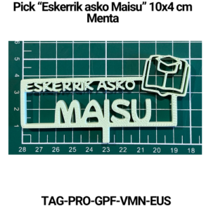 Paquete 5 picks "Eskerrik Asko" 10x4 Verde Menta