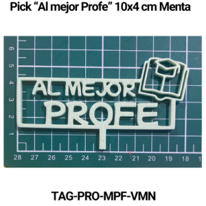 Paquete 5 picks "Al mejor profe" 10x4