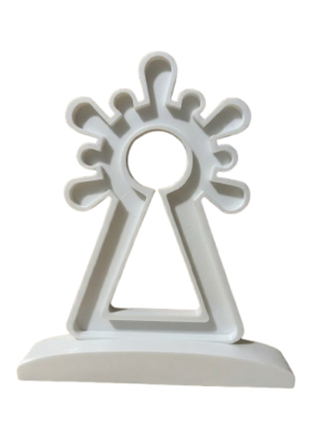 Silueta Virgen del pilar 15 cm Blanca