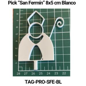Pick "San Fermín" 8x5 Blanco