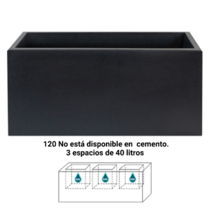Jardinera Resina Omicron 120x45x45 Antracita