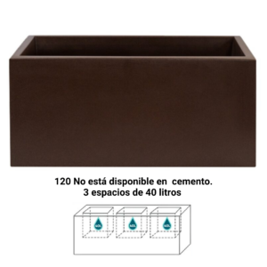 Jardinera Resina Omicron 120x45x45 Bronce