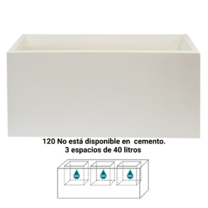 Jardinera Resina Omicron 120x45x45 Blanco