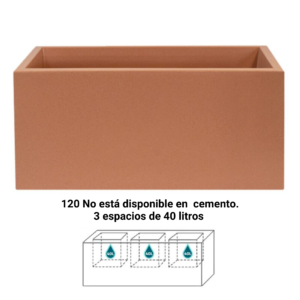 Jardinera Resina Omicron 120x45x45 Terracota