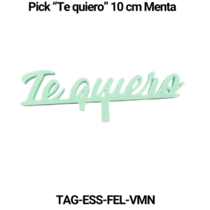Paquete 5 picks "Te quiero" 8 cm
