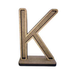 Letra Madera DM 19 cm K