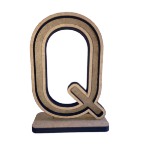Letra Madera DM 19 cm Q