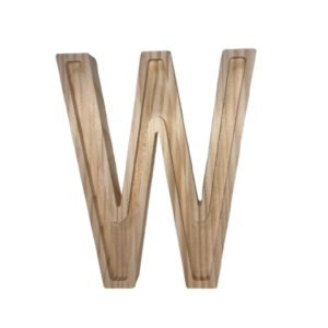 Letra Madera 19 cm Extra W