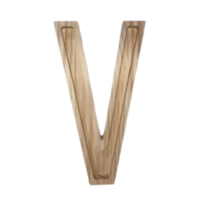 Letra Madera 19 cm Extra V