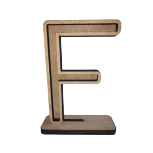 Letra Madera DM 19 cm F