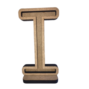 Letra Madera DM 19 cm I
