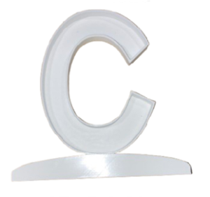 Letra Premium SIGNA STAND 15 cms Blanco - C