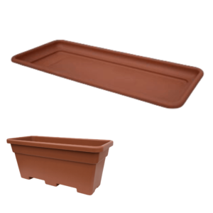 Plato Jardinera Adoquín 100x40x7 Terracota