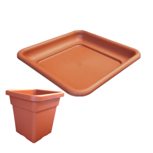 Plato para Maceta Adoquín 30x30 Terracota
