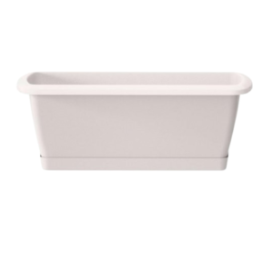 Jardinera Alcazar c/Plato 39x18x15 uc.10 Blanco