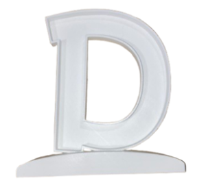 Letra Premium SIGNA STAND 15 cms Blanco - D