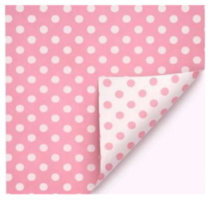 Celofán Opaco 70 cm x 40 m Lunares Rosa/Rosa