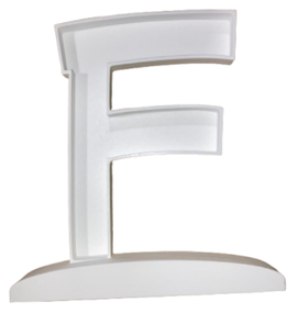 Letra Premium SIGNA STAND 15 cms Blanco - F