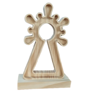 Virgen Pilar Monge Joyeros 20 cm Madera Pino