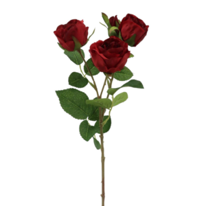 Vara Rosa 4 cabezas 39 cm cm uc.36 Rojo