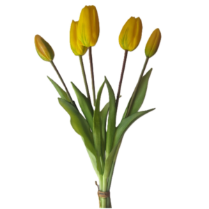 Tulipán 5 cabezas 40 cm uc.12 Amarillo