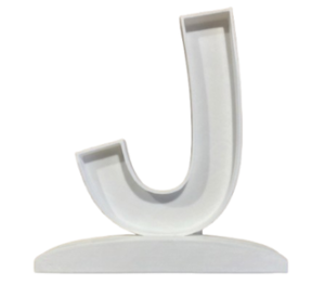 Letra Premium SIGNA STAND 15 cms Blanco - J