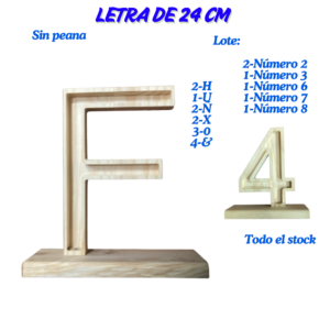 Pack Letras Madera 24 cm Scammer