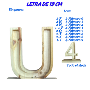 Pack Letras Madera 19 cm Scammer