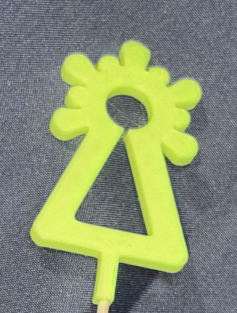 Bolsa 5 Pick "Virgen del Pilar Monge" 4 cms Amarillo
