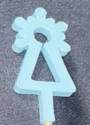 Bolsa 5 Pick "Virgen del Pilar Monge" 4 cms Azul bebé