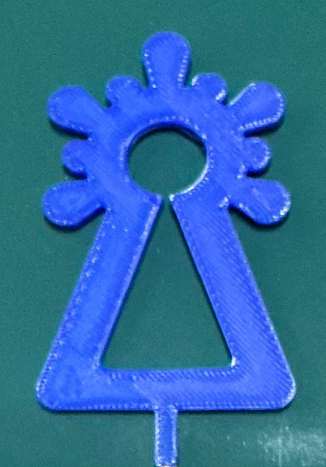 Bolsa 5 Pick "Virgen del Pilar Monge" 4 cms Azul cobalto