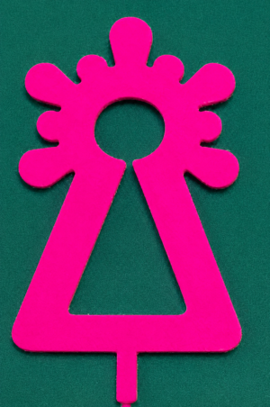 Bolsa 5 Pick "Virgen del Pilar Monge" 4 cms Fucsia