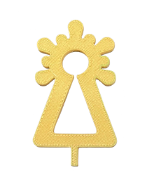 Bolsa 5 Pick "Virgen del Pilar Monge" 4 cms Oro