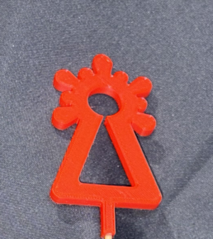 Bolsa 5 Pick "Virgen del Pilar Monge" 7 cms Rojo