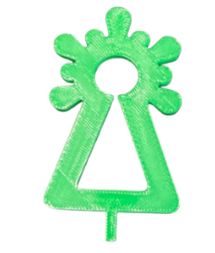 Bolsa 5 Pick "Virgen del Pilar Monge" 7 cms Verde