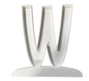 Letra Premium SIGNA STAND 15 cms Blanco - W