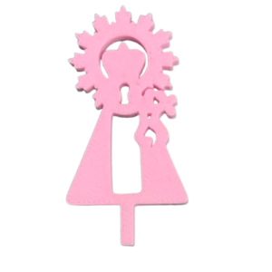 Paquete 5 picks Virgen de los desamparados 6 cm Rosa