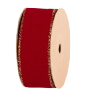 Cinta Terciopelo 40 mm x 10 mts Rojo