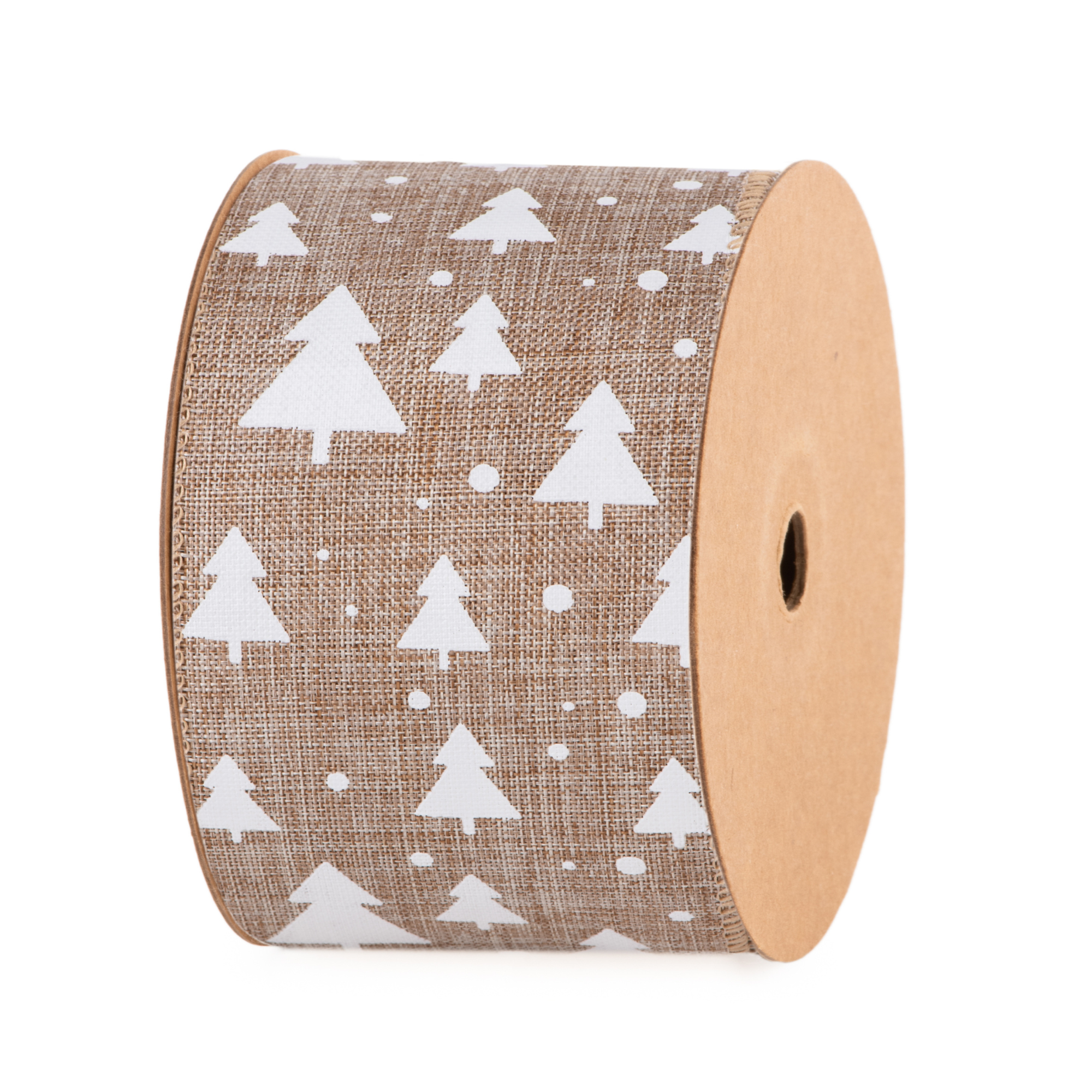 Cinta textil Navidad 63 mm x 10 mts Natural