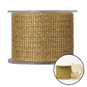 Cinta textil Rejilla metal 98 mm x 15 mts Oro