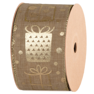 Cinta textil Regalo 40 mm x 10 mts Natural